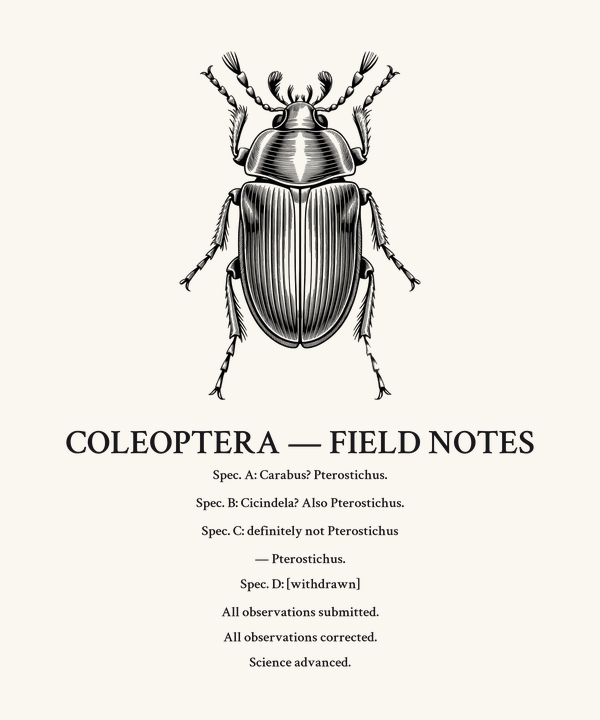Beetle Misidentification Field Notes Naturalist Shirt