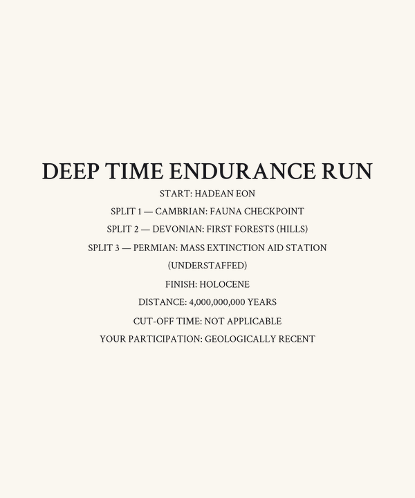Geological Timescale Ultramarathon Race Bib Shirt