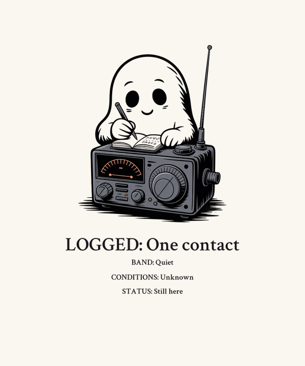 Ghost Ham Radio Operator QSO Log Shirt