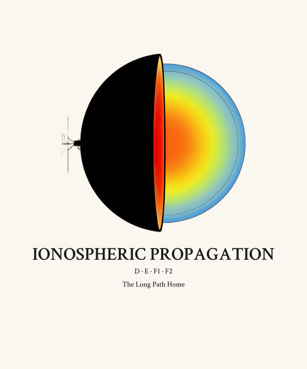 Ionospheric Propagation Diagram Ham Radio Shirt