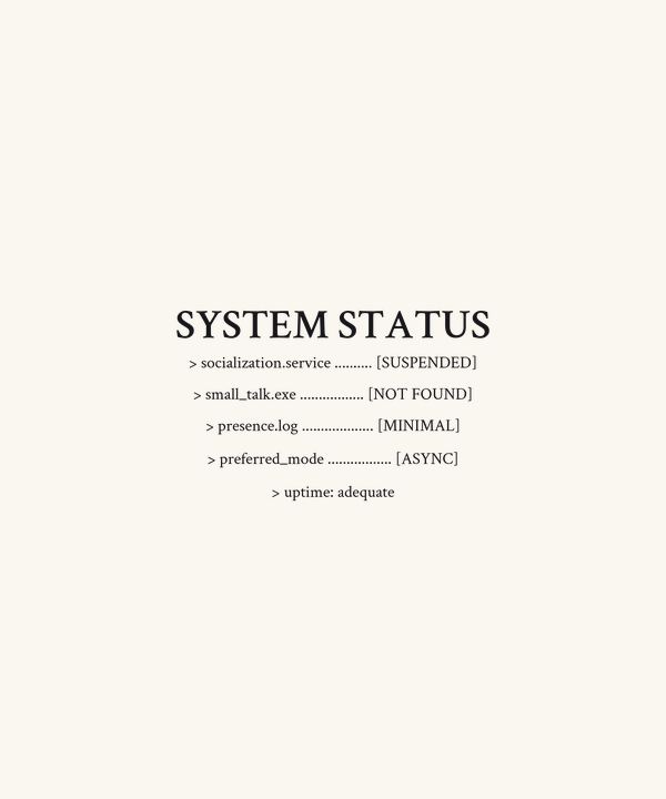 Terminal System Status Readout Introvert Shirt
