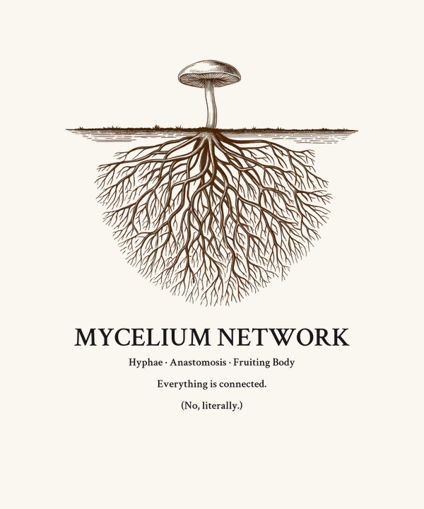 Mycelium Network Anatomy Diagram Shirt