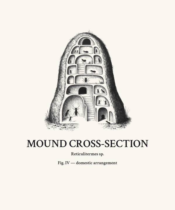 Termite Mound Architecture Cross Section Dark Cute Shirt